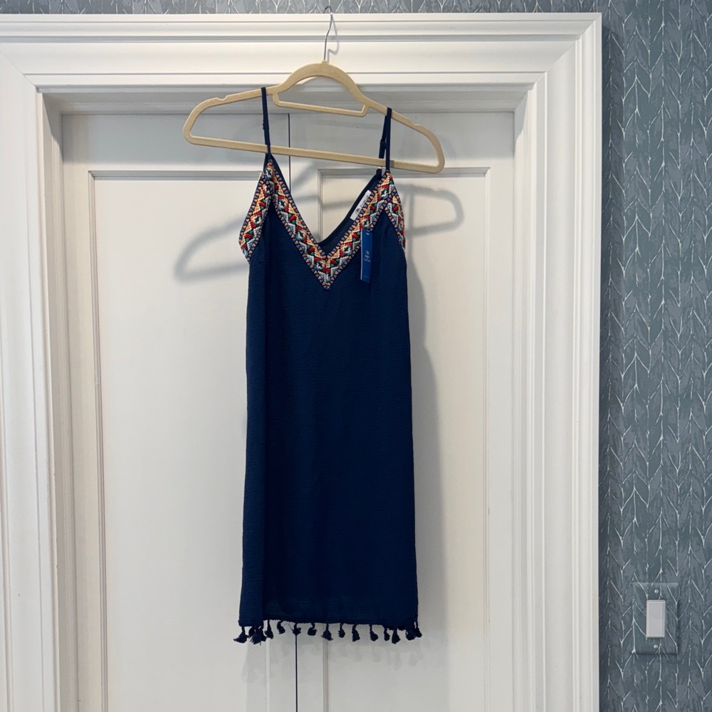 Women’s Cupshe S Navy dress with Multicolor detail